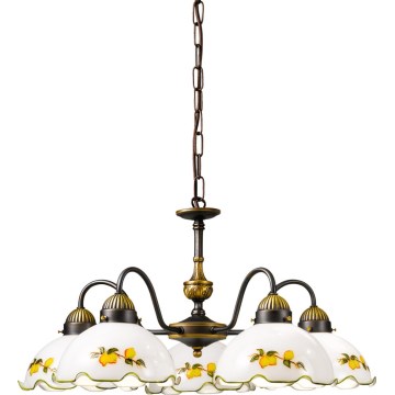 Kolarz 731.85.116 - Luster na reťazi NONNA 5xE27/75W/230V citróny