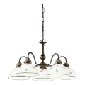 Kolarz 731.85.20 - Luster na reťazi NONNA 5xE27/75W/230V zelená