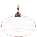 Kolarz 731.G54 - Náhradné sklo k lustru, stojacej lampe a bodovému svietidlu NONNA E27 pr. 30 cm biela