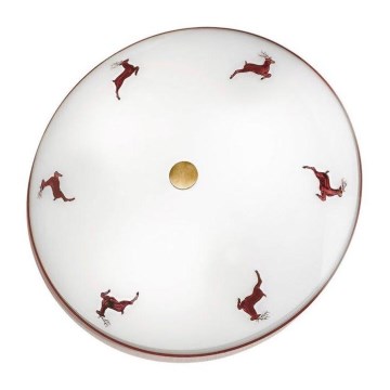 Kolarz 731.U12.4.103 - Stropné svietidlo NONNA 2xE14/60W/230V pr. 32 cm červená/mosadz