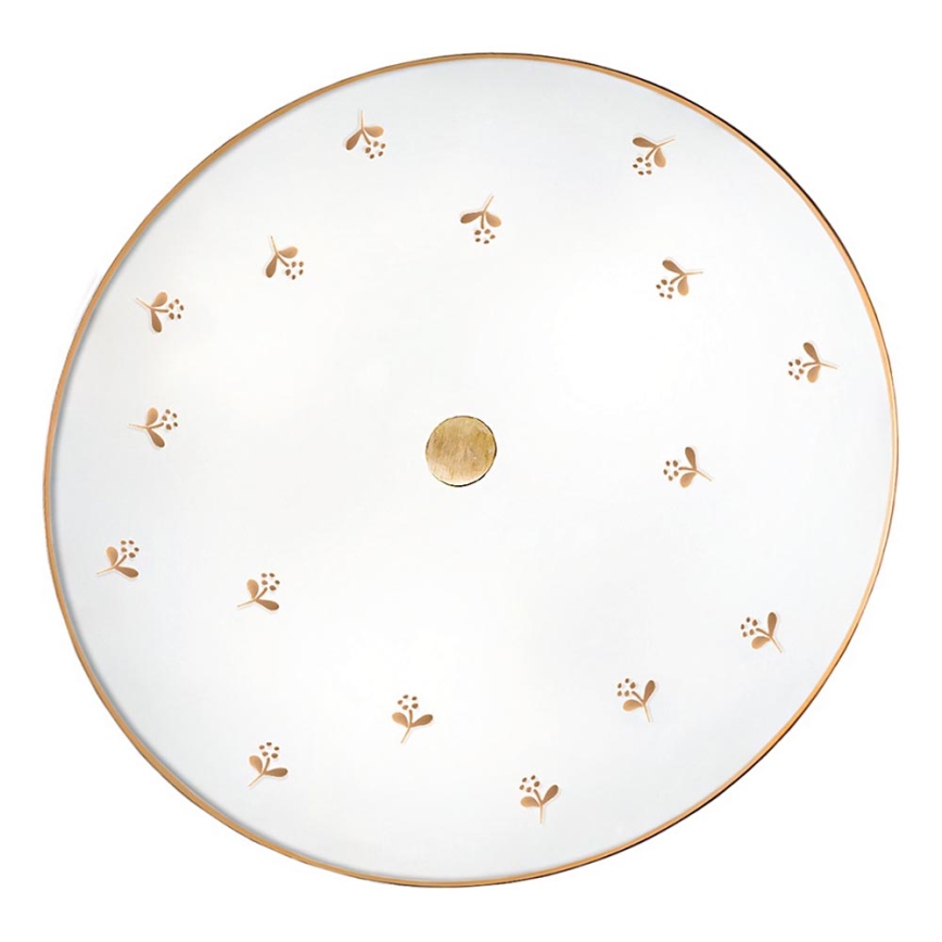 Kolarz 731.U13.4.160 - Nástenné svietidlo NONNA 3xE27/60W/230V pr. 42 cm kvetinový vzor ružové zlato