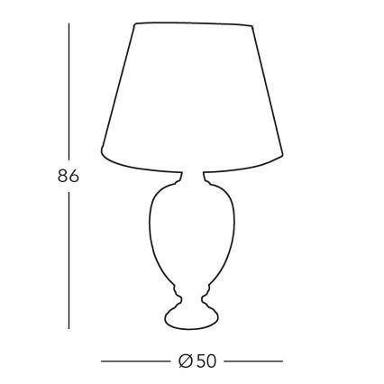 Kolarz 780.71 - Stolná lampa DAUPHIN 1xE27/100W/230V