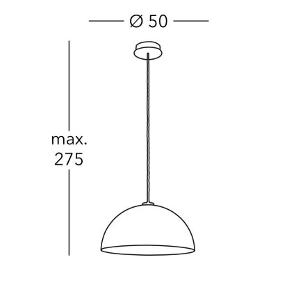 Kolarz A1339.31.Co.VinAu/50 - Luster na lanku CULT 1xE27/100W/230V pr. 50 cm zlatá