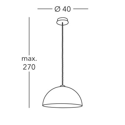 Kolarz A1339.31.Co.VinCu/40 - Luster na lanku CULT 1xE27/100W/230V pr. 40 cm medená