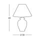 Kolarz A1340.70 - Stolná lampa CHIARA 1xE27/100W/230V biela pr. 30 cm
