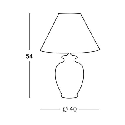 Kolarz A1340.71.Gr - Stolná lampa CHIARA 1xE27/100W/230V biela/šedá pr. 40 cm