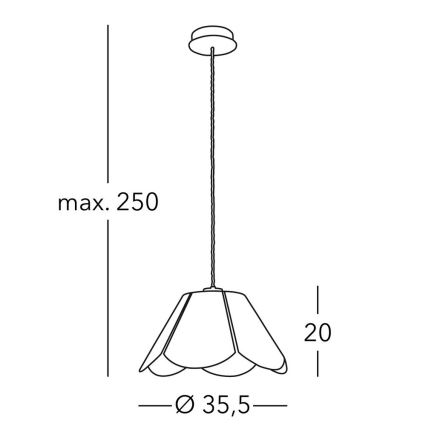 Kolarz A1346.31.W - Luster na lanku BLOOM 1xE27/100W/230V