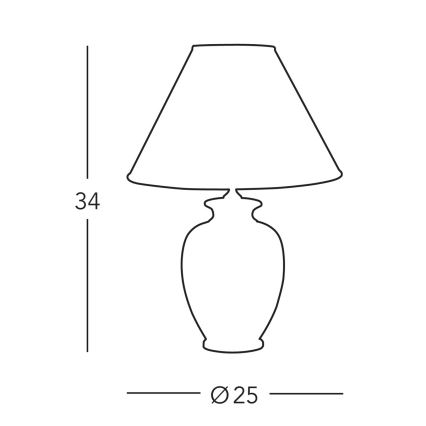 Kolarz A1354.71S - Stolná lampa GIARDINO 1xE27/60W/230V pr. 25 cm