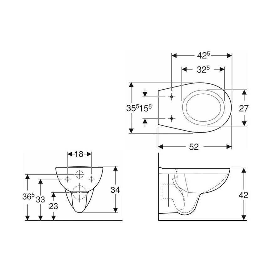 Kolo K93101000 - Závesné WC Rimfree Rekord keramika/biela