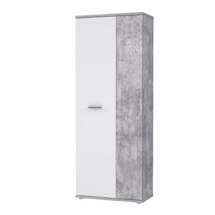 Komoda/Botník SIMO biela/betónovo sivá