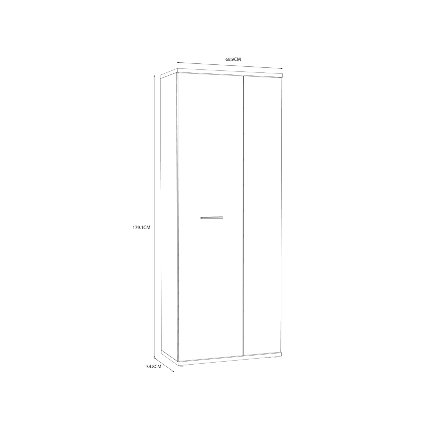 Komoda/Botník SIMO dub sonoma/biela