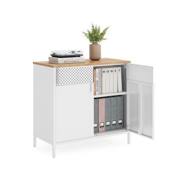 Komoda FIRA 80x40 cm biela/dub