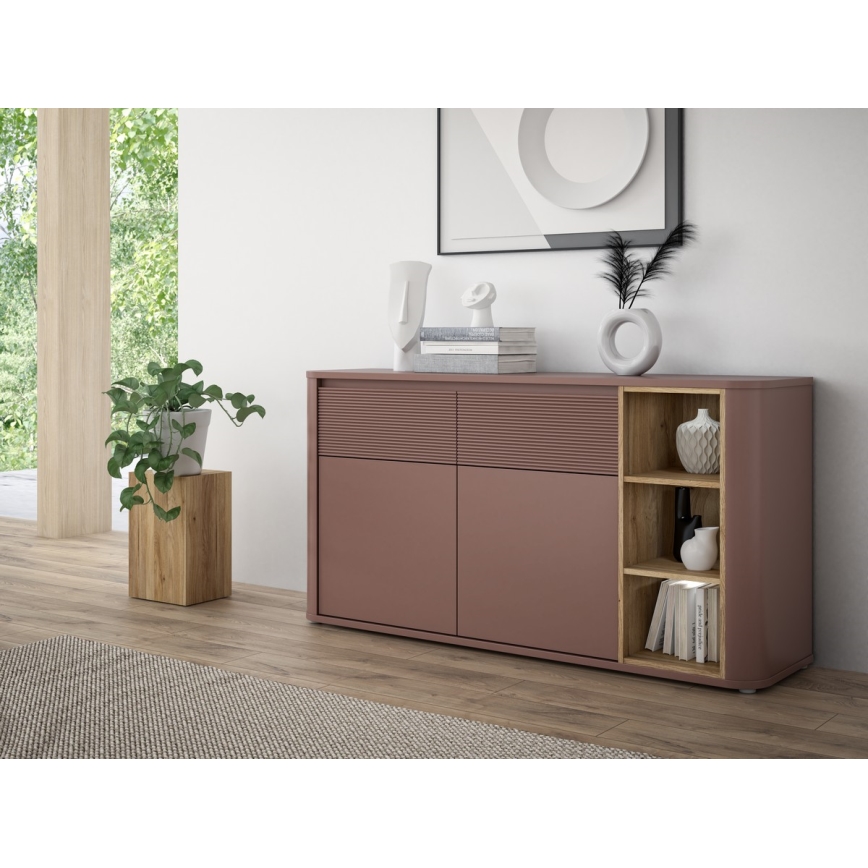 Komoda INAR hnedá/dub