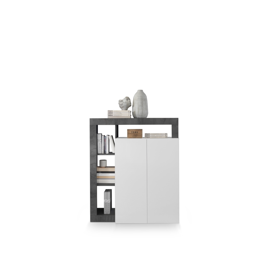 Komoda LENOR biela/antracit