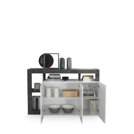 Komoda LENOR biela/antracit