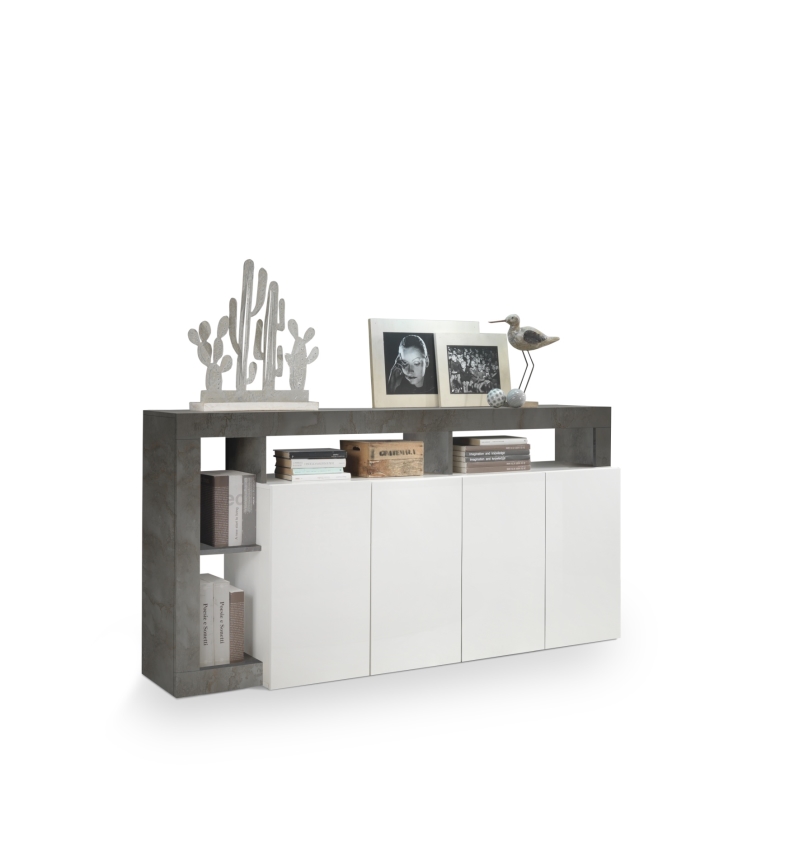 Komoda LENOR biela/antracit