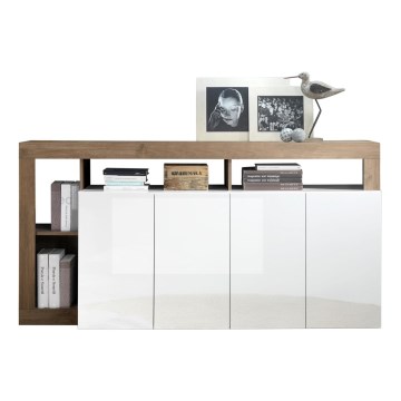 Komoda LENOR biela/dub