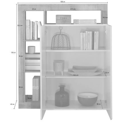 Komoda LENOR biela/hnedá