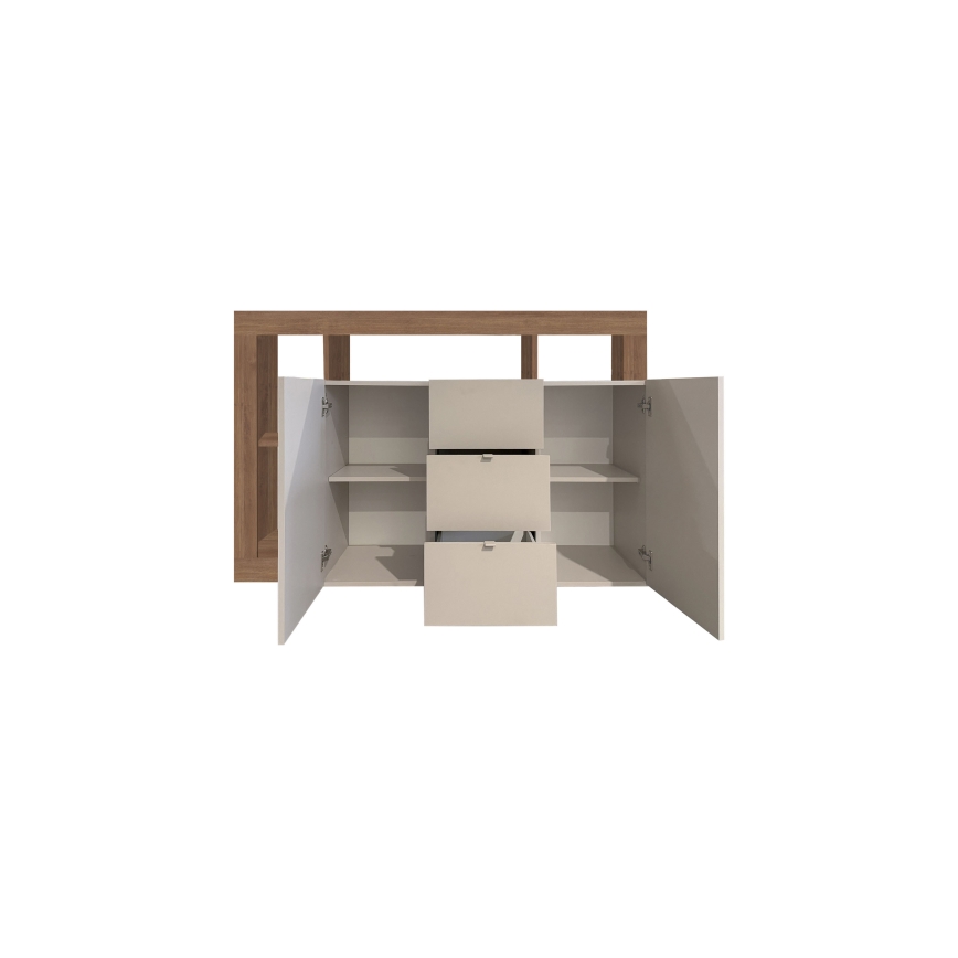 Komoda LENOR kašmír/dub