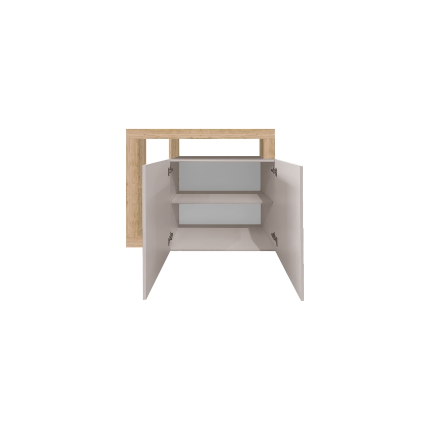 Komoda LENOR kašmír/svetlý dub