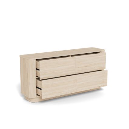 Komoda MADERA 160x75 cm biely dub