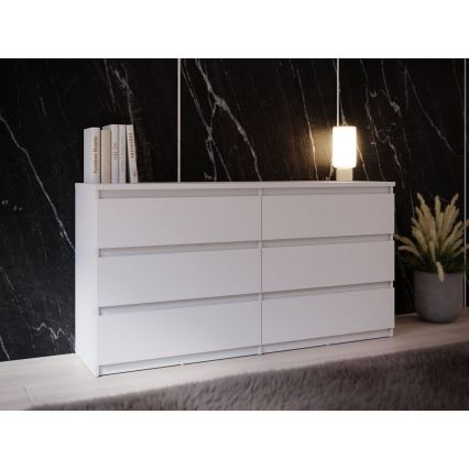 Komoda MAO s zásuvkami, biela