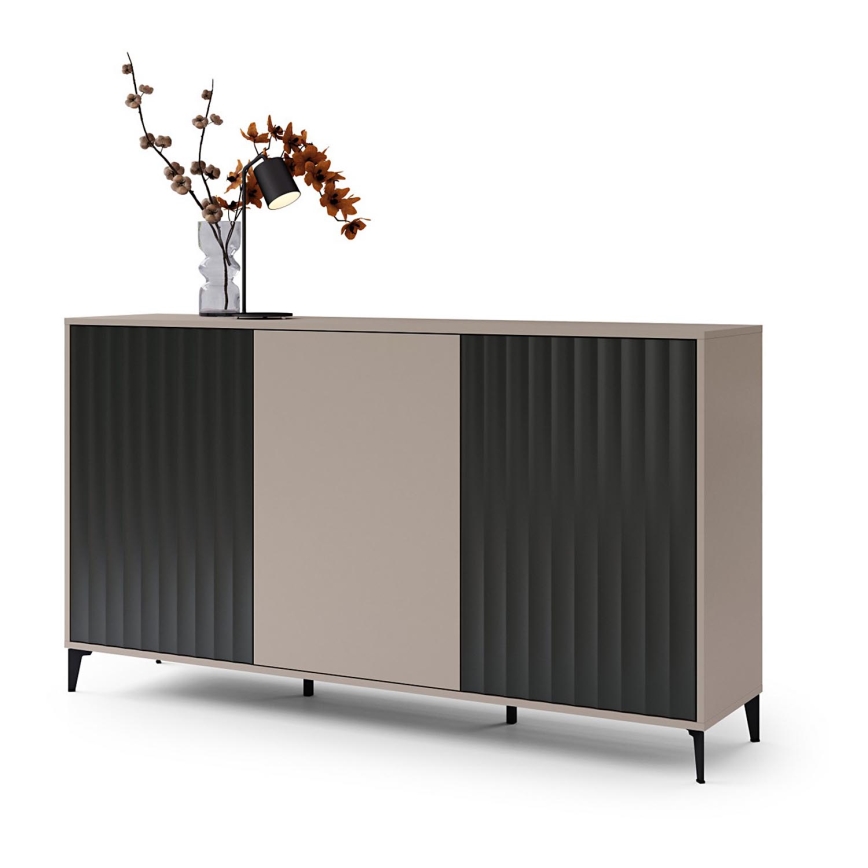 Komoda RONJA taupe/čierna