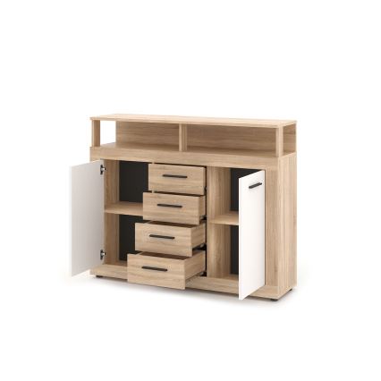 Komoda RUNA dub sonoma/biela