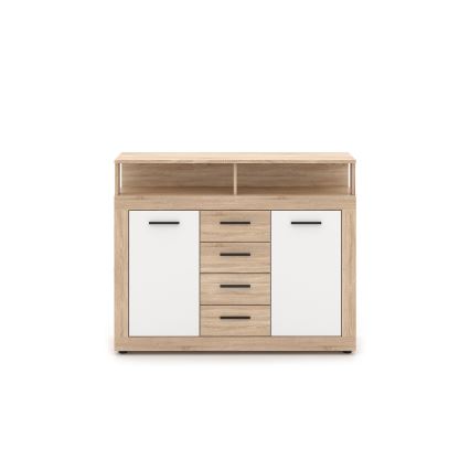 Komoda RUNA dub sonoma/biela