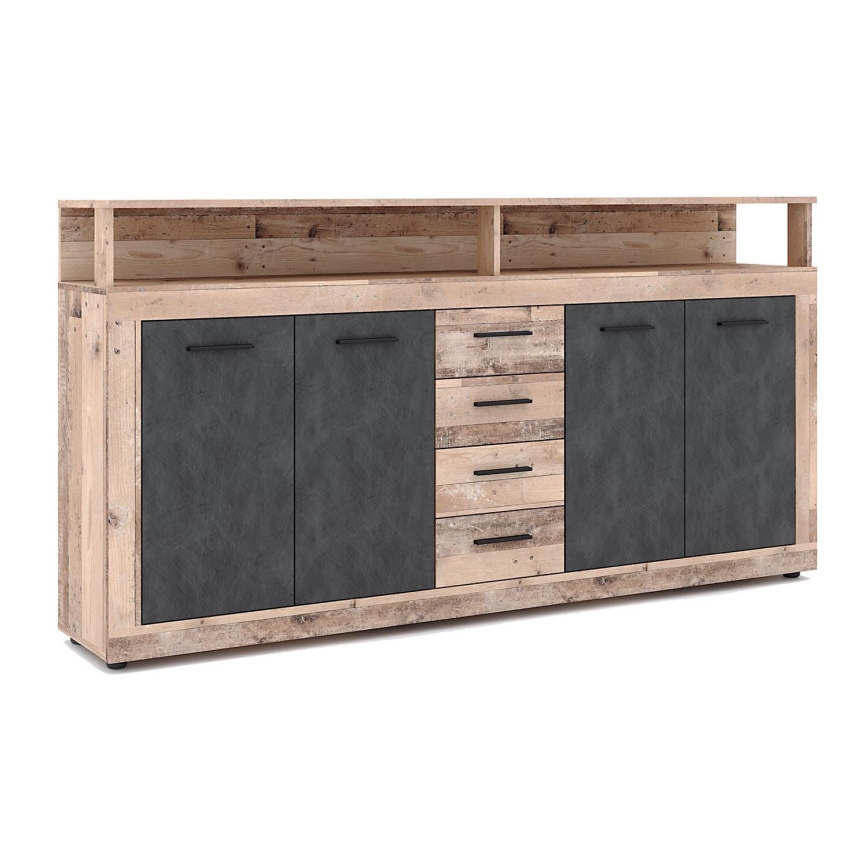 Komoda RUNA svetlohnedá/antracit