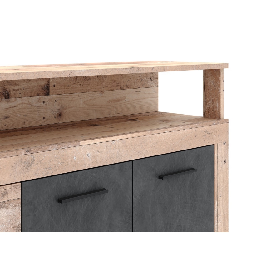 Komoda RUNA svetlohnedá/antracit