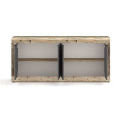 Komoda RUNEA svetlohnedá/antracit