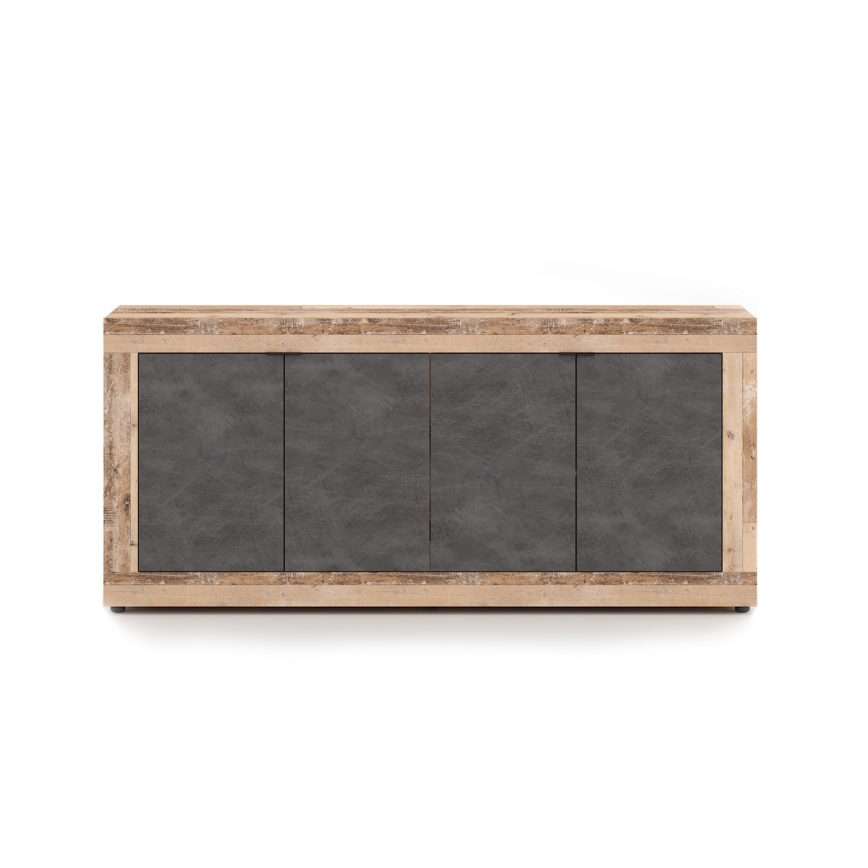 Komoda RUNEA svetlohnedá/antracit