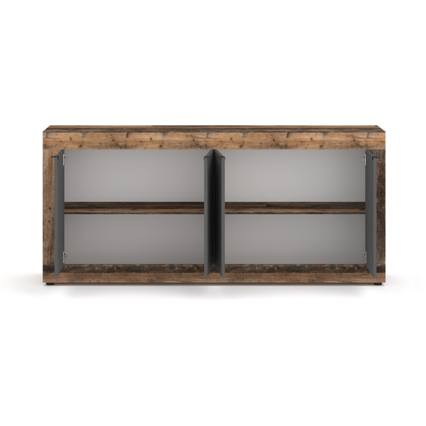 Komoda RUNEA temno rjava/antracit