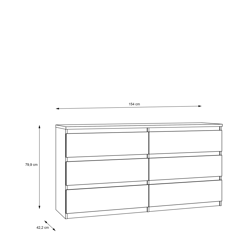 Komoda s zásuvkami MAO dub artisan