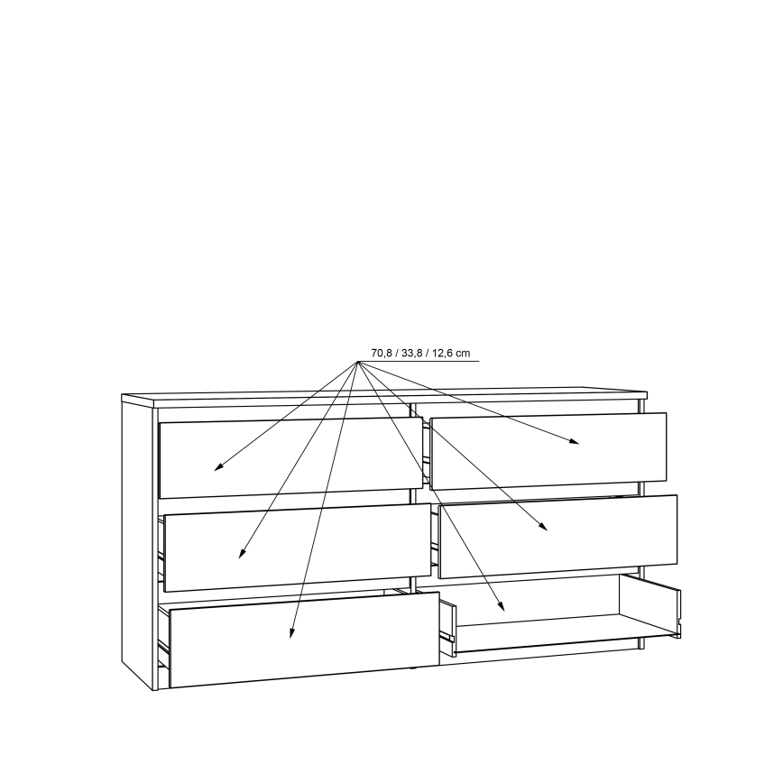 Komoda s zásuvkami MAO dub artisan