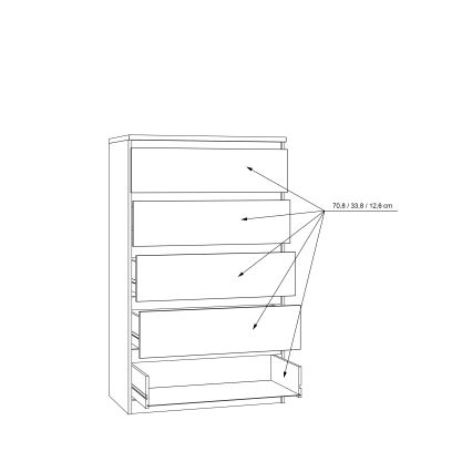 Komoda s zásuvkami MAO dub artisan