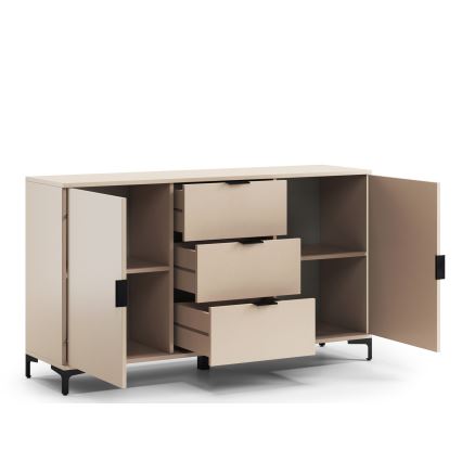 Komoda so zásuvkami a dvierkami LORA béžová