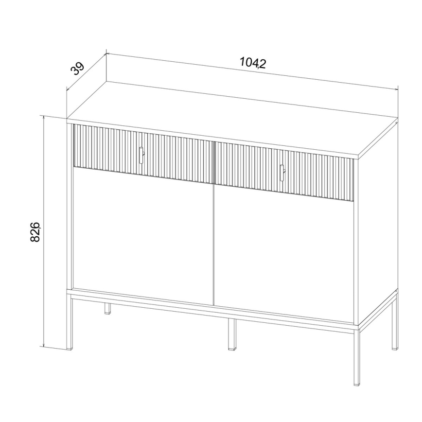 Komoda SUE zelená/čierna