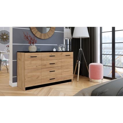 Komoda TAYLER dub craft/čierna