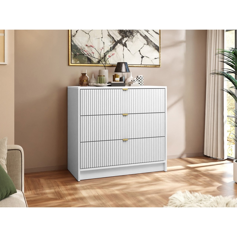 Komoda TIRENO 75x80 cm biela