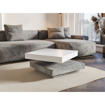 Konferenčný stôl TIMO biely/sivý betón