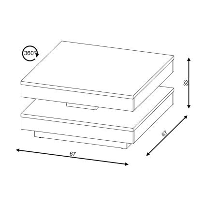 Konferenčný stôl TIMO biely/sivý betón