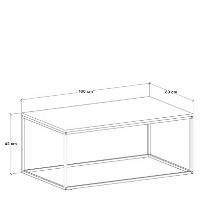 Konferenčný stolík 42x100 cm čierna