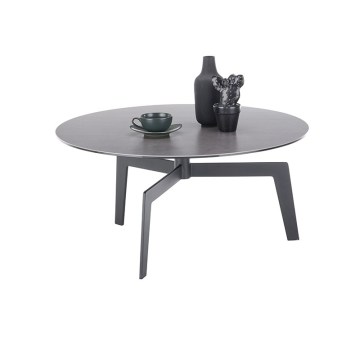 Konferenčný stolík BALANCE pr. 80 cm sivá/antracit