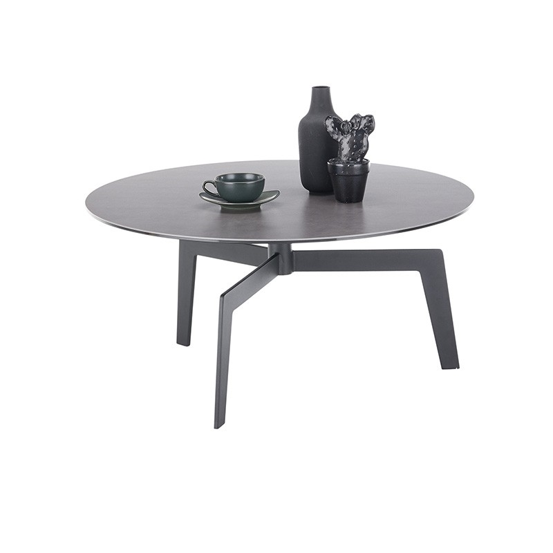 Konferenčný stolík BALANCE pr. 80 cm sivá/antracit