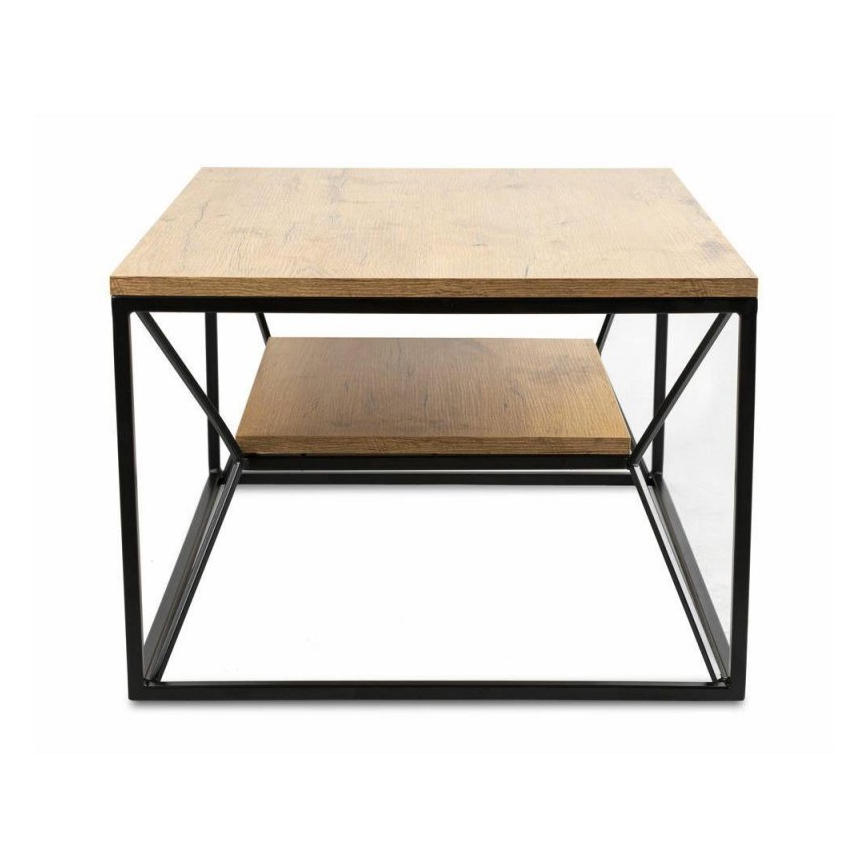 Konferenčný stolík BASICLOFT 40x80 cm čierna/hnedá
