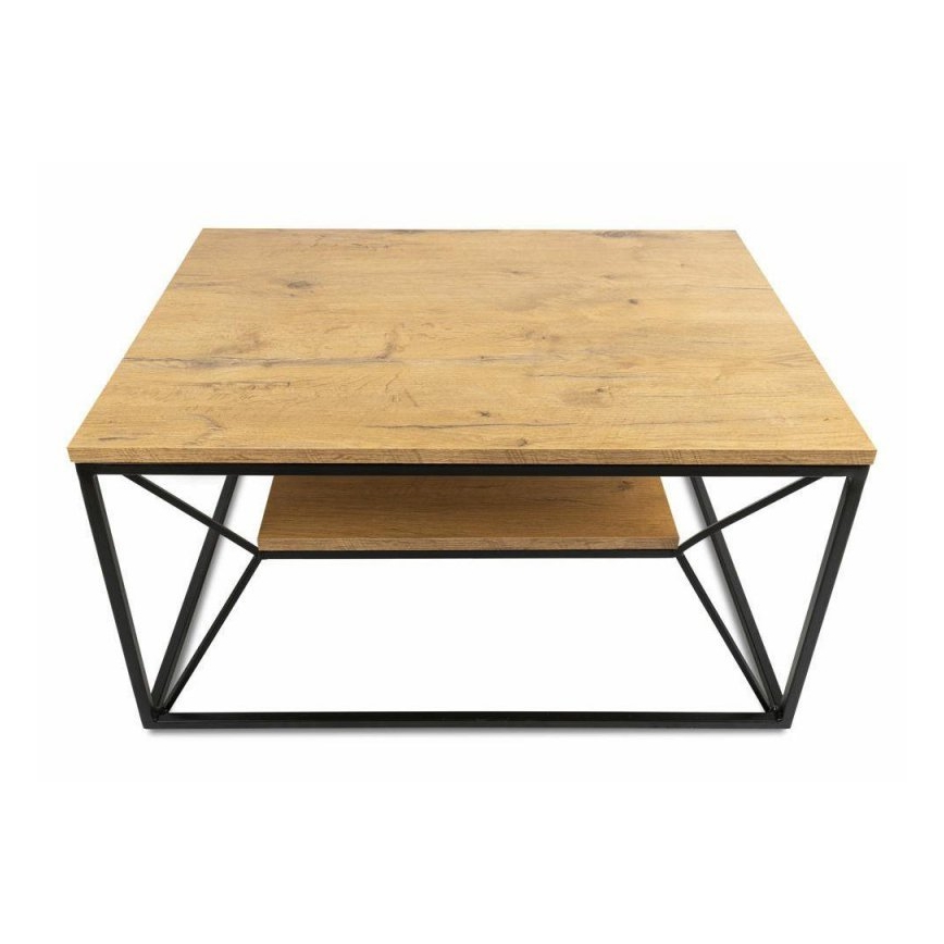 Konferenčný stolík BASICLOFT 40x80 cm čierna/hnedá