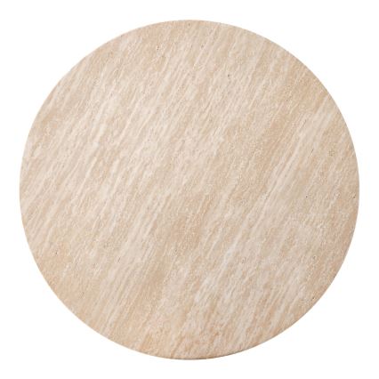 Konferenčný stolík CALDO, priemer 80 cm, hnedý/béžový