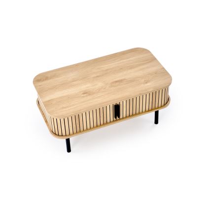 Konferenčný stolík CASA 90x50 cm hnedá/čierna